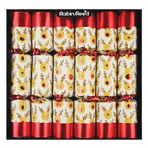 Robin Reed 6 x 33 cm Racing Reindeer Crackers