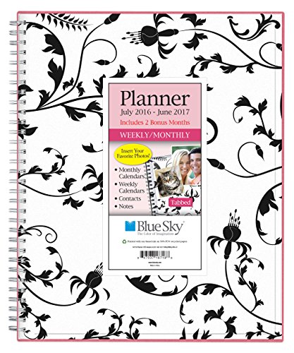 Blue Sky 2016-2017 Academic Year Weekly & Monthly Planner, Wire-O Binding, 8.5 x 11, Analeis (18718)