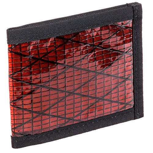 Flowfold Mens Sailcloth Slim Front Pocket Billfold Wallet (Red)