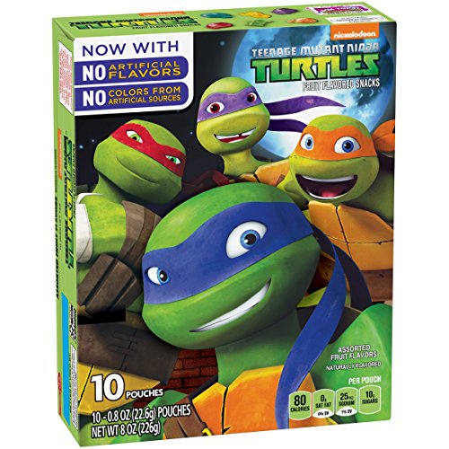 Fruit Shapes Fruit Snacks, Teenage Mutant Ninja Turtles, 8 Ounce (Pack of 10)