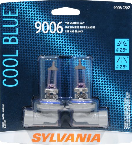Sylvania 9006 CB Cool Blue Halogen Replacement Bulb, (Pack of 2)