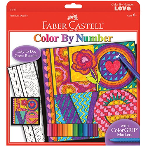 Faber-Castell - Color By Number Love Art Kit - Premium Kids Crafts
