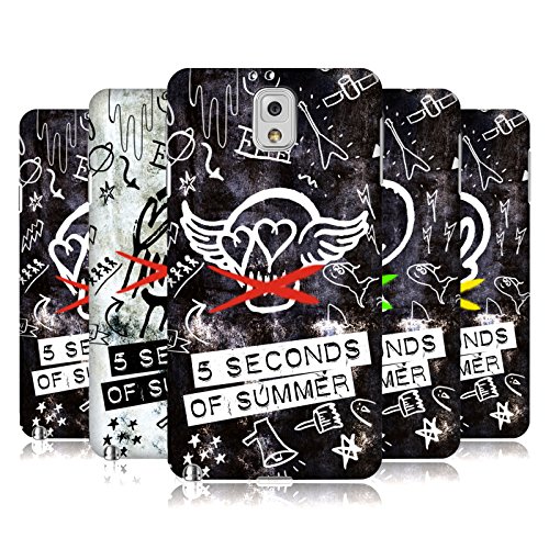 Official 5 Seconds Of Summer Doodle Icons Hard Back Case for Samsung Phones 2