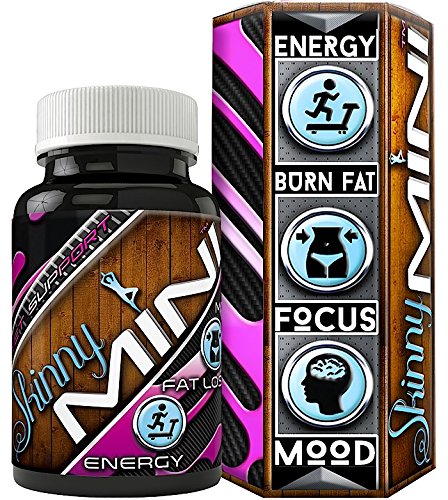 SkinnyMINI Clinical Strength Detoxifying Fat Burner for Women • Targets Belly Fat • Powerful Anti-Aging Antioxidants • Boosts Mood • Tighten and Tones Naturally