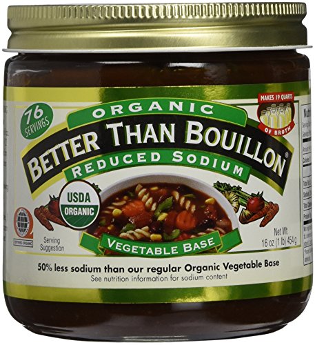 Better Than Bouillon Organic Vegetable Base, Reduced Sodium (Large 16 oz Jar)