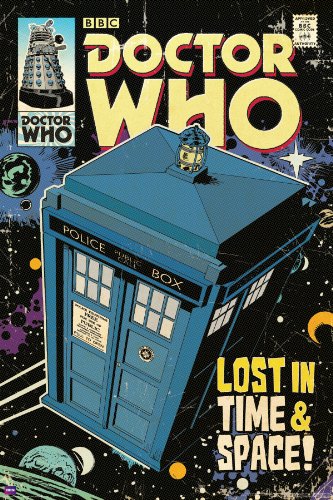 Doctor Who TARDIS Comic Book Cover Art Sci Fi British TV Television Show Poster Print 24x36 by Culturenik