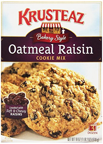 Krusteaz Bakery Style Oatmeal Raisin Cookie Mix, 18-Ounce Boxes (Pack of 12)