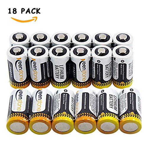 [UL and CE Approved ] 18 Pcs Keenstone® CR123A Disposable High Performance Lithium Cylindrical Batteries for Flashlight Photo Digital Camera Camcorder Toys Torch
