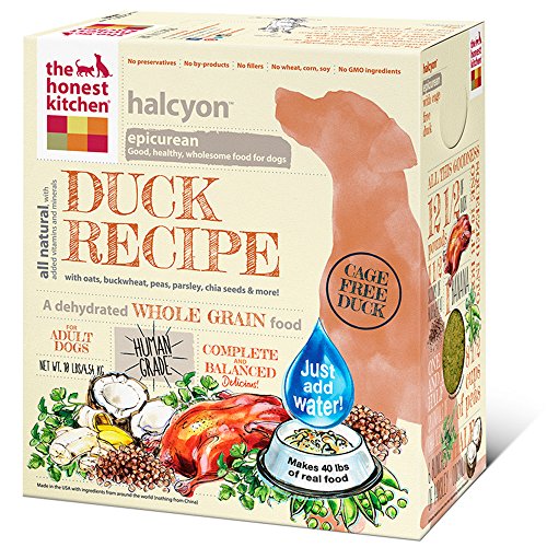 The Honest Kitchen Halcyon: Natural Human Grade Dehydrated Dog Food, Duck & Organic Grains, 10 lbs (Makes 40 lbs)