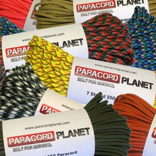 Paracord Planet 550 Assorted Colors of Paracord in 50 and 100 Foot Lengths Made in the USA