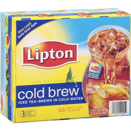 Lipton, Cold Brew Tea Bag, 22 Count, 4.8oz Box (Pack of 3)