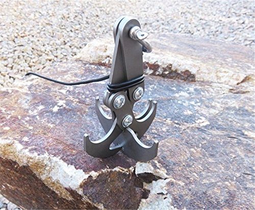 Cyfie Multifunctional Stainless Steel Survival Magnetic Folding Grappling Hook Climbing Claw Outdoor Gravity Carabiner