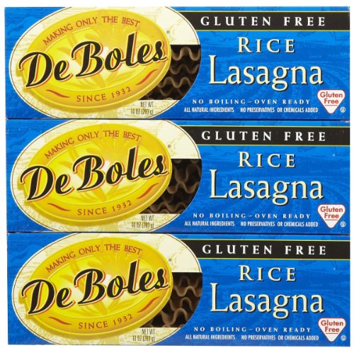 De Boles Gluten-Free Rice Pasta Lasagna, 10 oz, 3 pk