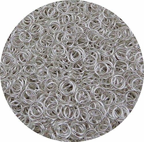 Rockin Beads 400 Jump Rings Silver-plated Brass 6mm Round, 21 Gauge Chain Links