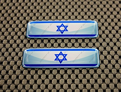 Israel Flag 3d Decal Sticker Set 2.3x0.73