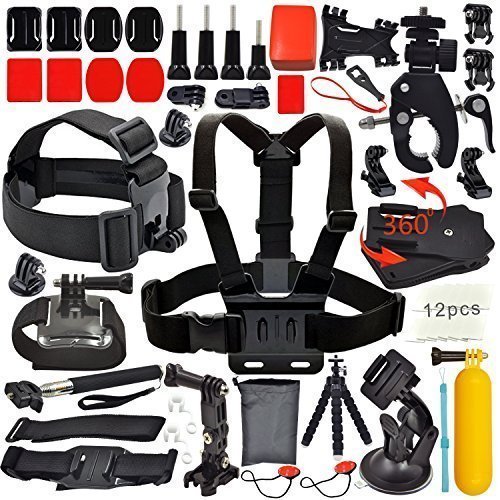 Erligpowht Common Outdoor Sports Kit for sj4000, sj5000, GoPro Hero 4, 3+, 3, 2 and 1 Cameras