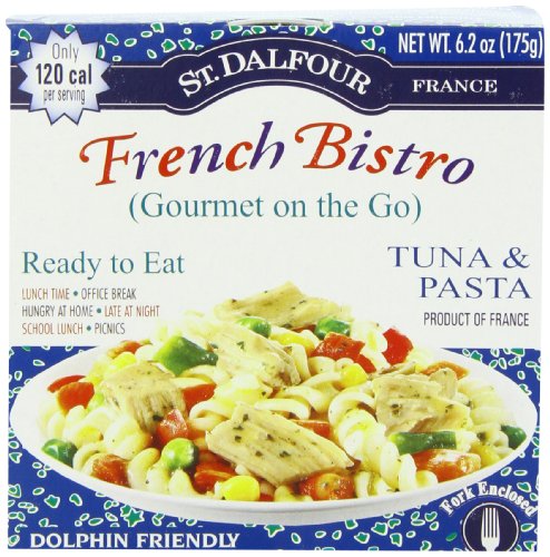 St. Dalfour Gourmet On The Go, Ready to Eat  Tuna & Pasta, 6.2-Ounce Tins (Pack of 6)