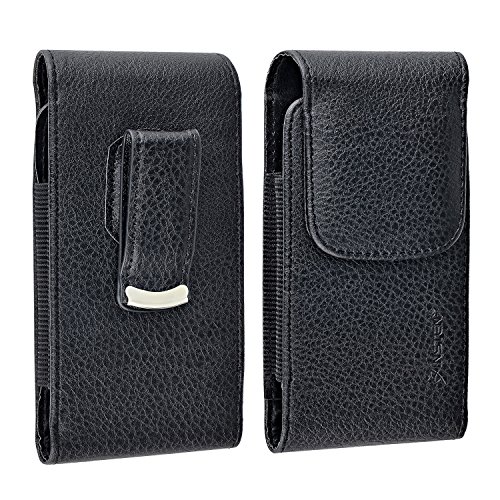 eForCity Black Leather Phone Case with Magnetic Flap compatible with Samsung© Galaxy S III / S3