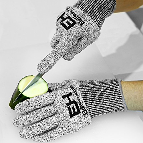 Cut Resistant Safety Cutting Gloves for Kitchen, Home and Work Use, -Grey