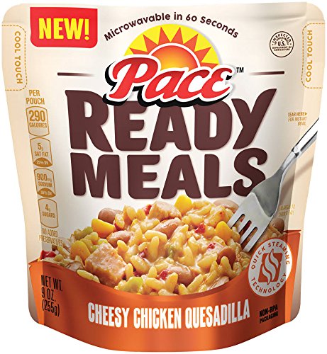 Pace, Ready Meals, 9oz Pouch (Pack of 4) (Choose Flavors Below) (Cheesy Chicken Quesadilla)