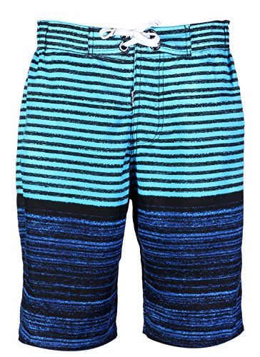 APTRO Men's Multi-Colour Lightweight Stripe Swimming Trunks Beach Wear #1503 Navy Blue US L ( Tag XL )