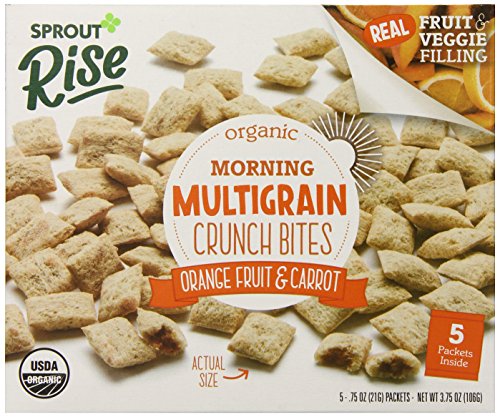 Sprout Rise Morning Multigrain Crunch Bites, Orange Fruit and Carrot, 3.75 Ounce