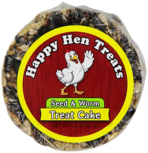 Happy Hen Treats Treat Cake Seed and Worm, 3.2-Ounce