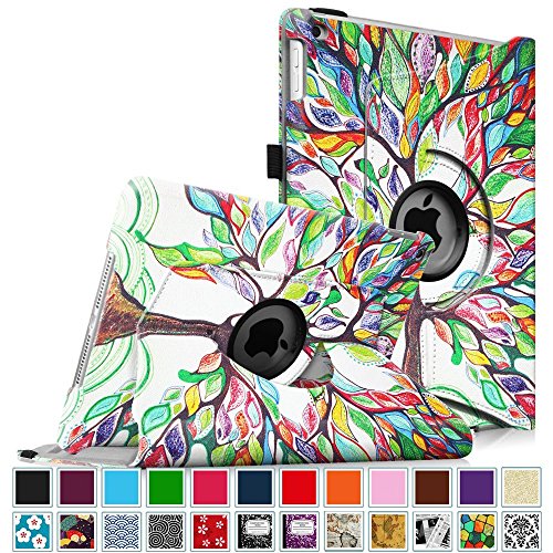 Fintie iPad mini 1 / 2 / 3 Case - 360 Degree Rotating Stand Case Cover with Auto Sleep / Wake Feature for Apple iPad mini 1 / iPad mini 2 / iPad mini 3, Love Tree