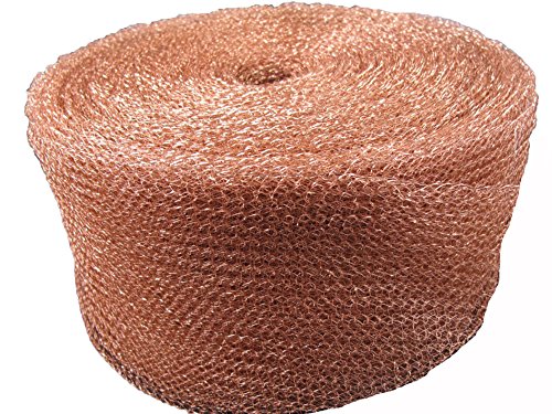125mm Pure Copper Knitted Wire Mesh - Stuffit Mesh/Soffit Mesh - 1 Metre Unit