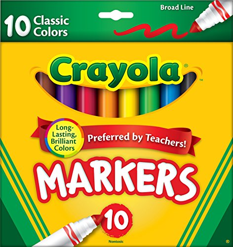 Crayola 10 Ct Classic Broad Line Markers