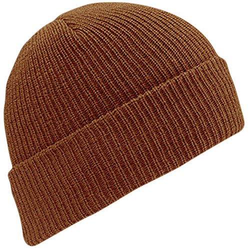 Wigwam Mills Worsted Wool Ribbed Watchcap Beanie Hat,One Size,Copper