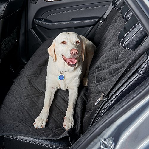 Pet Car Seat Cover Hammock For Cars, Trucks and SUVs - Easy Wash Waterproof Back Seat Covers for Dogs - Pet Covers Seat Protector and Dog Bed for Car with Adjustable Quick Release Snaps and Free Collapsible Water Bowl by Pirate Dog