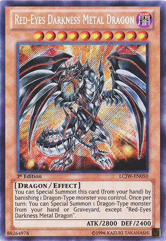 Yu-Gi-Oh! - Red-Eyes Darkness Metal Dragon (LCJW-EN050) - Legendary Collection 4: Joey's World - 1st Edition - Secret Rare