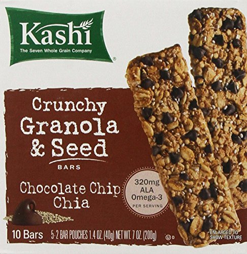 Kashi Crunchy Granola & Seed Bars, Chocolate Chip Chia, 7oz Box (Pack of 4)