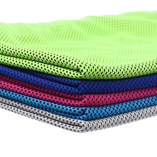Instant Cooling Towel ,Patent CoolCore HoneyCob Fabric ,Water Active , Long Lasting Cooling experience For Basketball /Jogging /Gym/ Hiking/ Yoga/ Football /Camping ect