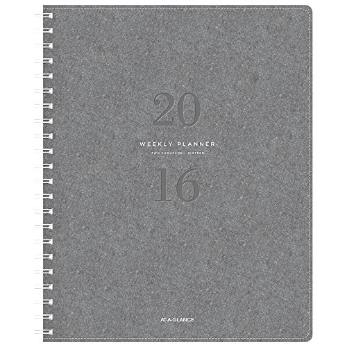AT-A-GLANCE Weekly / Monthly Planner 2016, 9 x 11.25 Inches, Collection, Heather Gray (YP134-45)