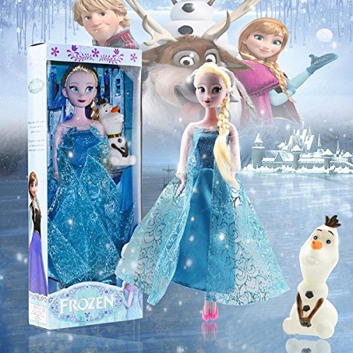 12 Frozen Princess Elsa Doll Playset with Doll and the Snowman Olaf