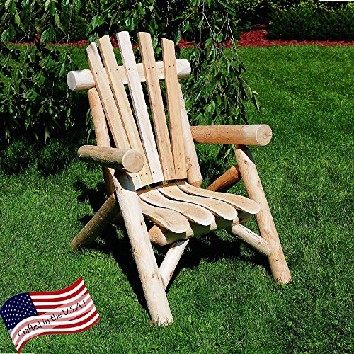 Lakeland Mills Classic Cedar Log Adirondack Chair